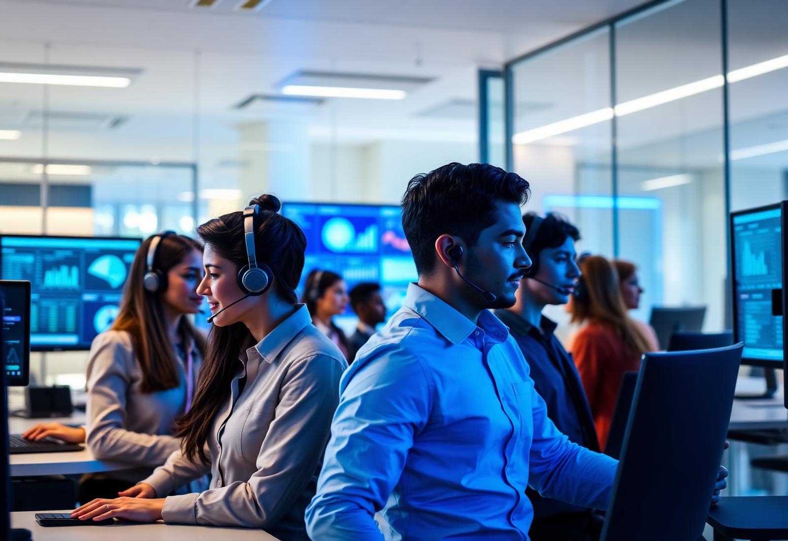 Samrik Solutions contact center team supporting enterprise clients